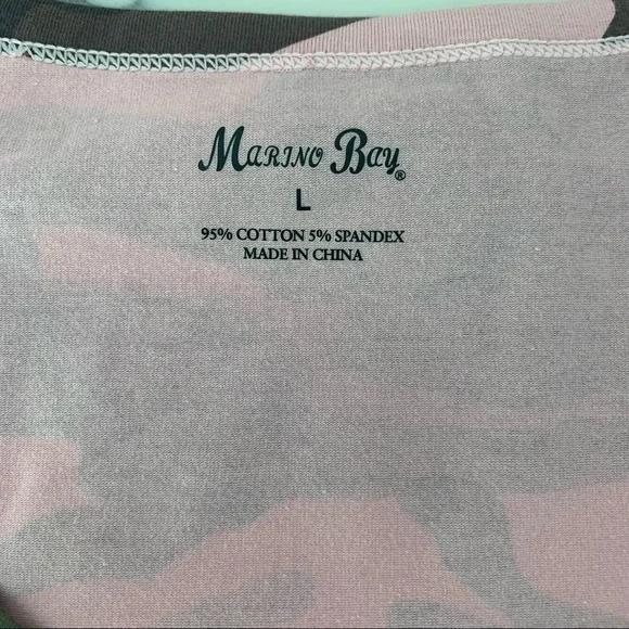 Women’s 95% Cotton 5% Spandex Camo Printed Short Sleeves T-Shirt. - Picture 2 of 5